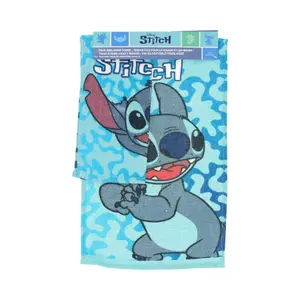 8435631345428-children-s-bath-towel-disney-stitch-blue-30x50-cm