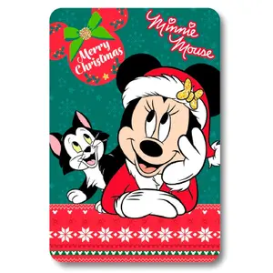 Children's fleece blanket Disney Minnie Christmas image-0