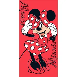 Girl's cotton beach towel Disney Minnie image-0
