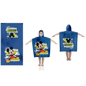 Girl's cotton poncho Disney Mickey image-0