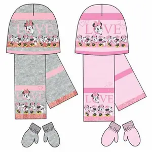 Children's hat and scarf set with sequined mittens Disney image-1