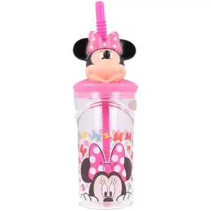 Glass straw cup Disney figura 3D image-0