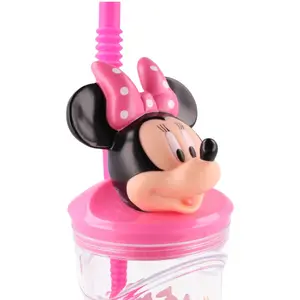 Glass straw cup Disney figura 3D image-1