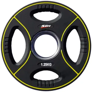 Gewichttrainingsschijf met tpu handgrepen voor intensief gebruik Disportex image-0