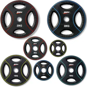 Disque de musculation avec poignées en TPU usage intensif Disportex image-0