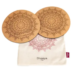 Tapis de yoga en liège avec set Divasya-Yoga 001 image-1