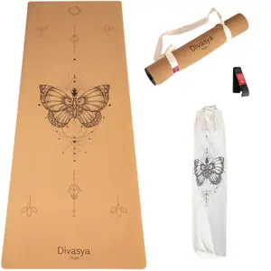 Tapis de yoga en liège avec set Divasya-Yoga 003 image-2