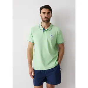 Contrast Striped Cotton Polo Diverse Cruise image-1