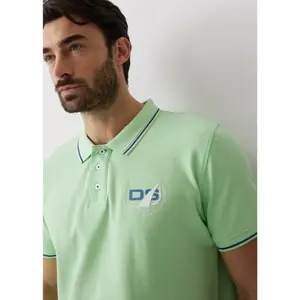 Contrast Striped Cotton Polo Diverse Cruise image-4