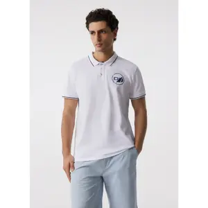 Contrast Striped Cotton Polo Diverse Cruise image-1