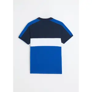 Cotton Polo with Contrasting Panels Diverse Beyonde image-2