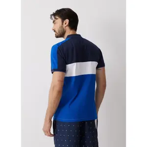Cotton Polo with Contrasting Panels Diverse Beyonde image-3