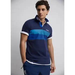 Striped Printed Cotton Polo Diverse Cutwatern image-1