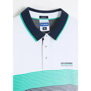 Striped Printed Cotton Polo Diverse Cutwatern image-4