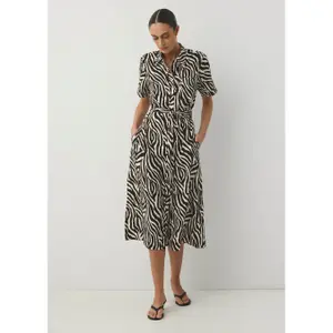 Tierdruck Viskose und Leinen Hemdbluse Damen Diverse Mikadisa image-1