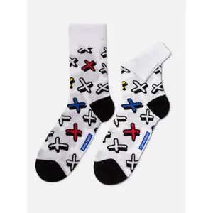 Kreuzmuster Baumwollsocken Diwari Happy image-0