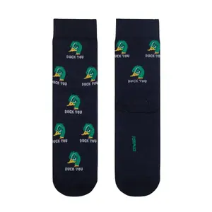 Cotton Patterned Socks Diwari Happy Duck You image-0