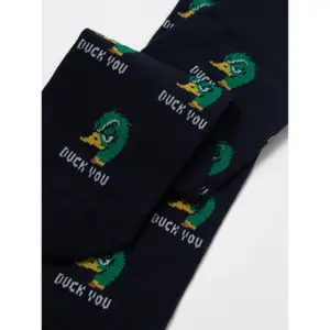 Cotton Patterned Socks Diwari Happy Duck You image-4