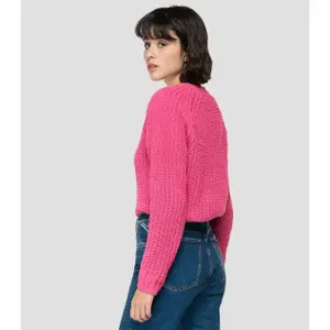 Damski sweter v-neck crop pullover Replay image-1