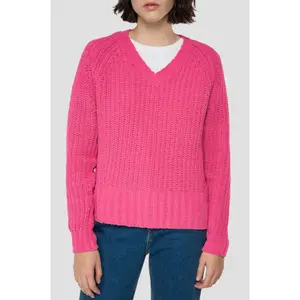 Damski sweter v-neck crop pullover Replay image-3