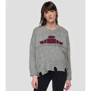 Damski sweter dzianinowy Replay recycled hairy blend image-0