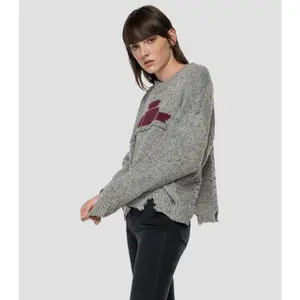 Damski sweter dzianinowy Replay recycled hairy blend image-2