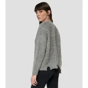 Damski sweter dzianinowy Replay recycled hairy blend image-1