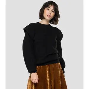 Damski sweter z falbankami pod szyją Replay image-0