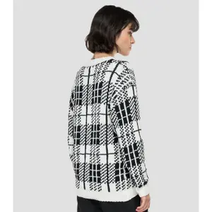 Sweter damski z otworami na ramiona Replay jacquard image-3