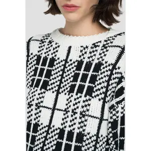 Sweter damski z otworami na ramiona Replay jacquard image-4