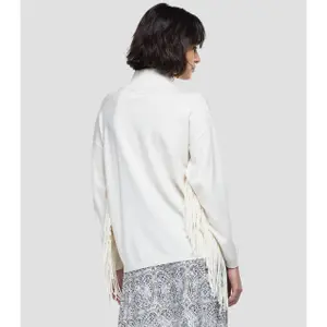 Damski sweter z wysokim dekoltem i frędzlami Replay image-1