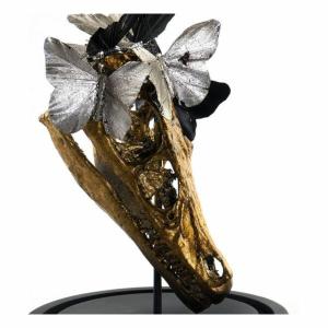 Decorative figurine butterflies and metal, resin, glass and mdf wood DKD Home Decor image-1