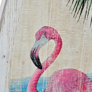 Tropical pink flamingo wall decoration DKD Home Decor image-1