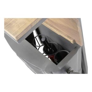 Vintage car bottle rack in acacia wood and iron DKD Home Decor image-2