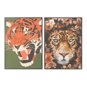 Cadre tigre moderne DKD Home Decor (x2) image-0