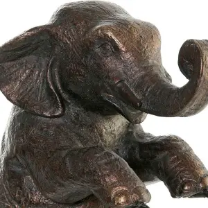Figurine décorative éléphant en résine et métal DKD Home Decor image-2