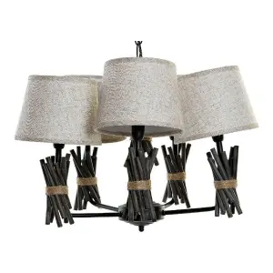 Metal polyester suspension lamp DKD Home Decor