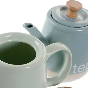 Τσαγιέρα από κεραμικό DKD Home Decor 1 L (x2) image-1