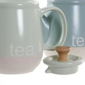 Τσαγιέρα από κεραμικό DKD Home Decor 1 L (x2) image-2