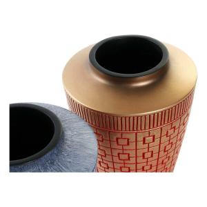 Oriental vas i resin DKD Home Decor 17x17x20 cm (x2) image-1