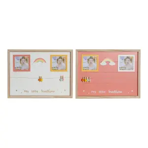 Cadre photo arc-en-ciel DKD Home Decor 42x2x32 cm (x2) image-0