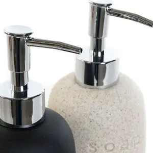 Scandinavian stoneware soap dispenser DKD Home Decor (x2) image-1