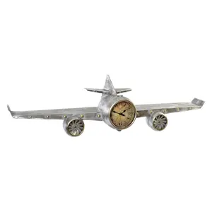 Μεταλλικό ρολόι τοίχου από MDF ξύλο DKD Home Decor Avion image-1