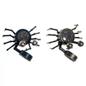 Horloge de table en fer vintage DKD Home Decor (x2) image-0