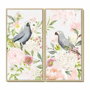 Shabby chic flower frame DKD Home Decor (x2) image-0