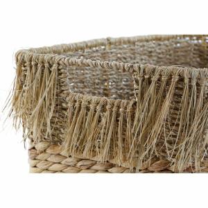 Fringe opbevaringskurv DKD Home Decor 40x30x26 cm (x2) image-1