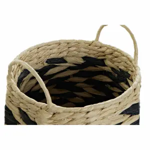 Panier de rangement fibre naturelle boho DKD Home Decor 30x30x30 cm (x2) image-2
