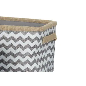 Zigzag boho jute opbevaringskurv DKD Home Decor 36x31x20 cm (x3) image-3