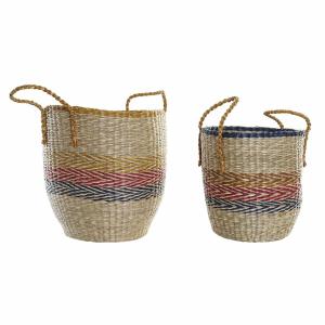 Opbevaringskurv til havplanter DKD Home Decor 35x22x46 cm (x2) image-0