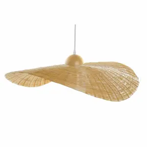 Bamboo hat suspension lamp DKD Home Decor